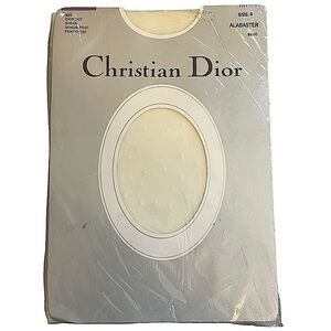 Christian Dior Alabaster Dot Pantyhose New in Package Size 4
